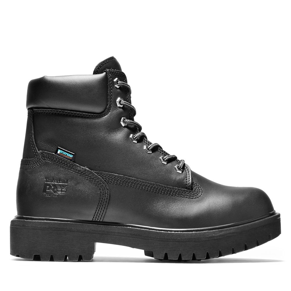 Botas Pro Timberland Argentina Hombre - Pro Direct Attach 6" Steel Toe - Negras - HYNDOK-948